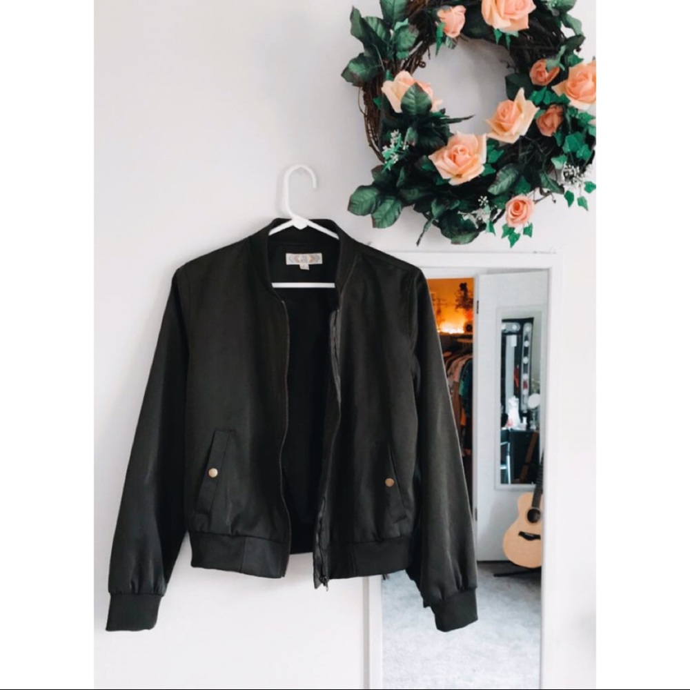 Olive Green Bomber Jacket